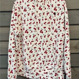 Champion Cherry Patterned Hoodie - Red and White